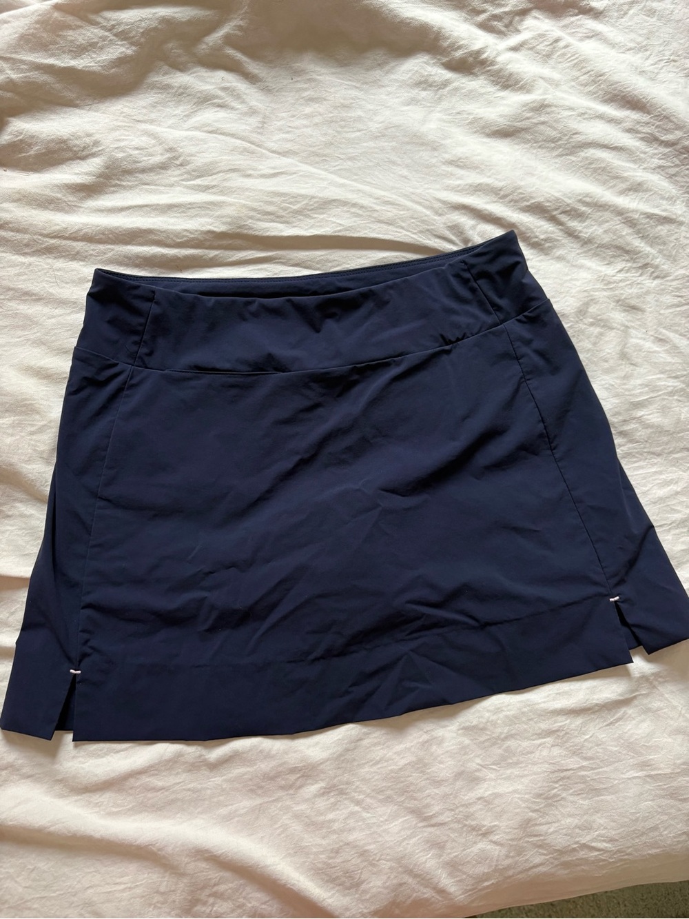 Women's Navy Athletic Mini Skirt with Built-In Shorts
